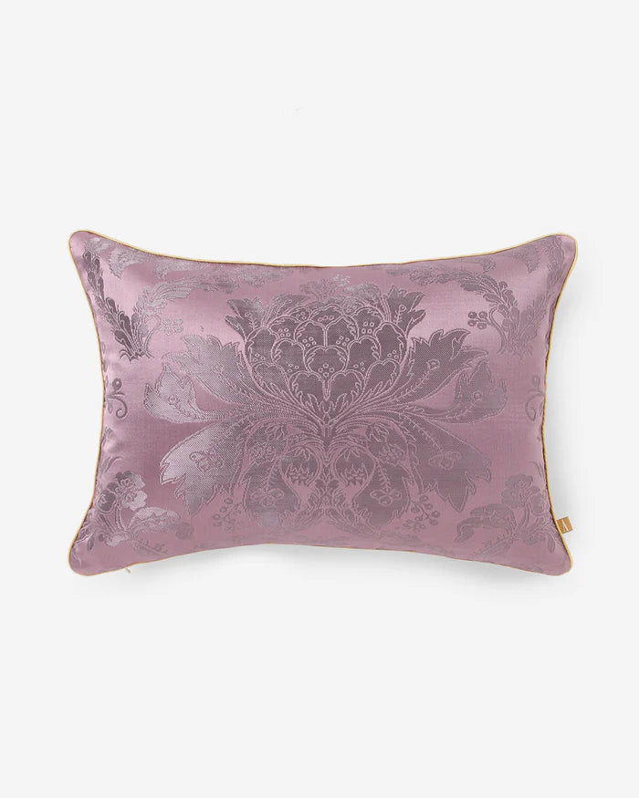 Himalayan Lilac: Cream Silk Gyasar Cushion