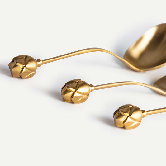 BRASS BLOOM SERVING SET