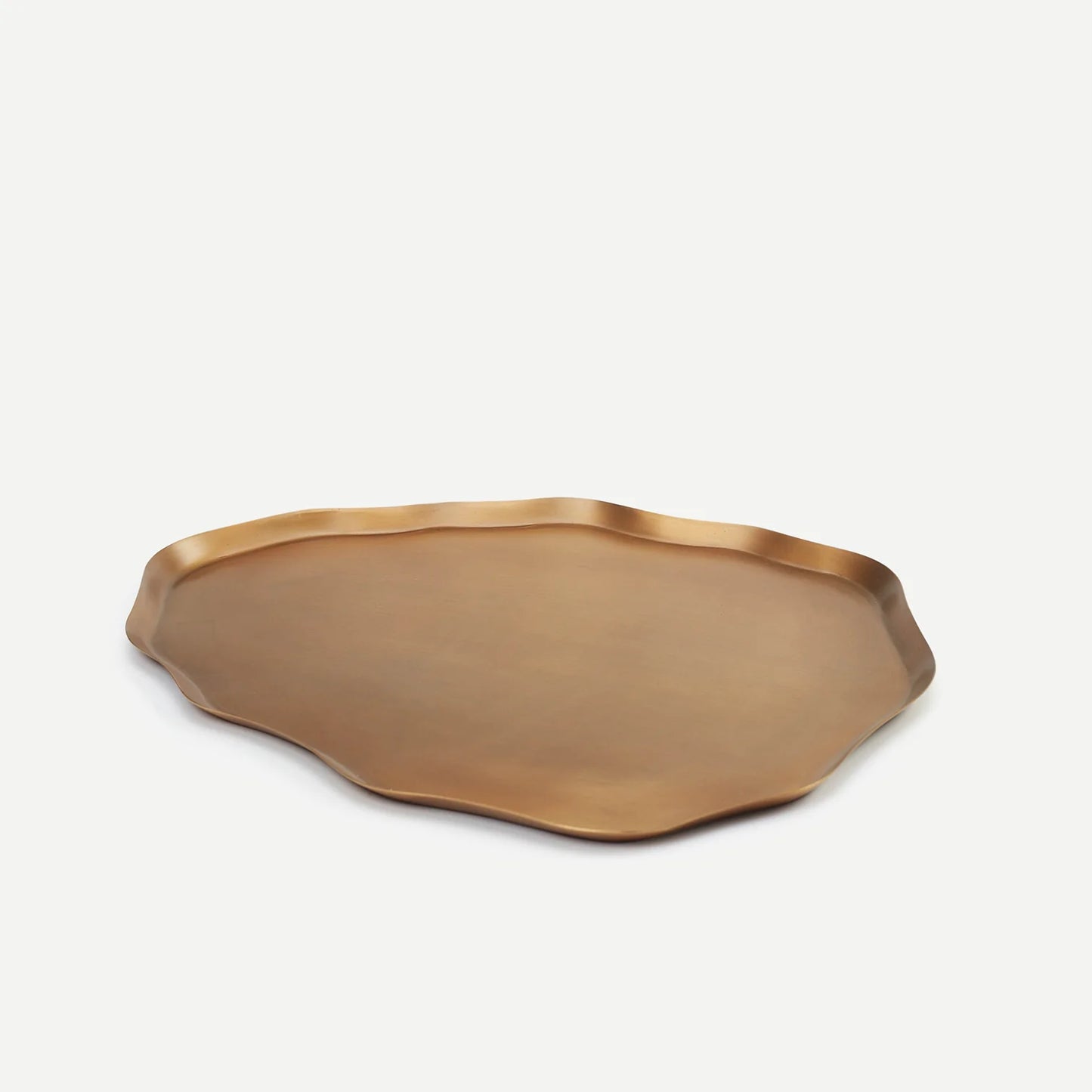 Hand-Swept Brass Platter
