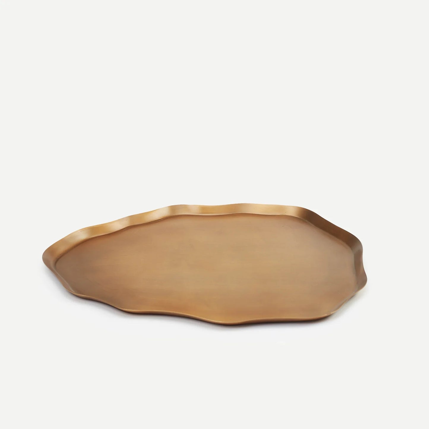 Hand-Swept Brass Platter