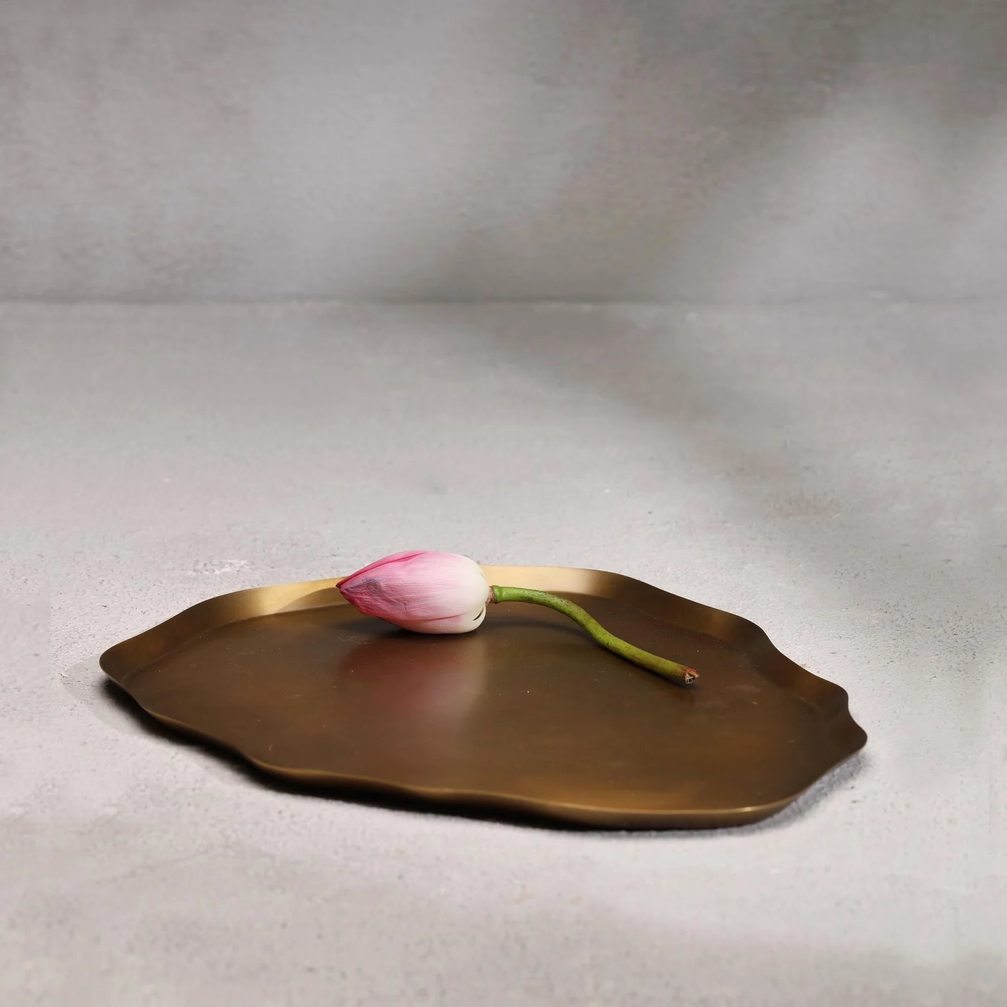 Hand-Swept Brass Platter
