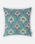 Pastel Blue Ikat Silk Cushion