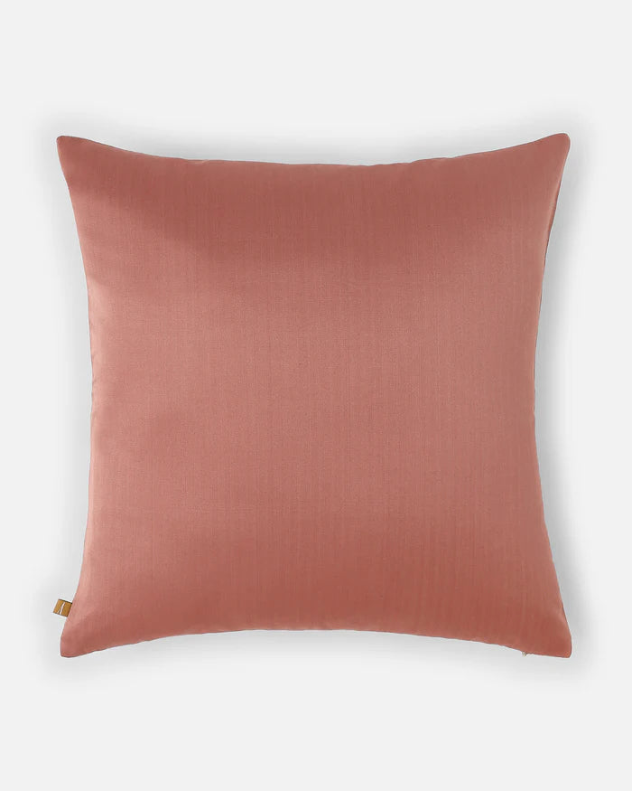 Reverse in solid coral silk