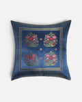 Samarkand Navy Gyasar Silk Pillow