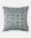Powder Blue & Rose Banarasi Silk Pillow