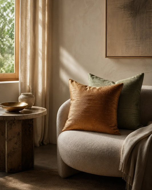 How to Style Silk Decorative Pillows on a Sofa