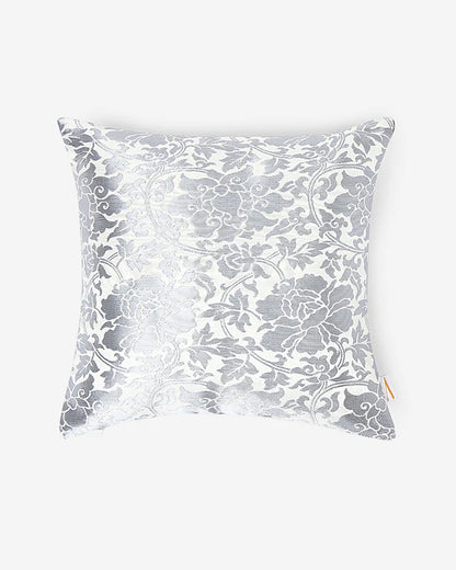SILVER BROCADE PILLOW