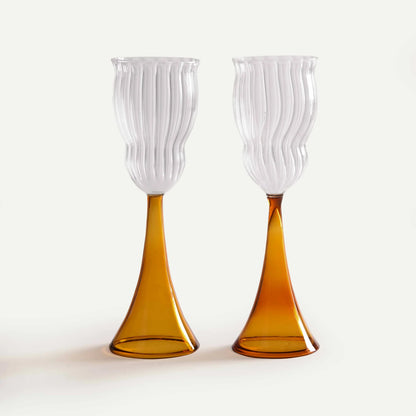 The Golden Hour Champagne Flutes (Set of 2)