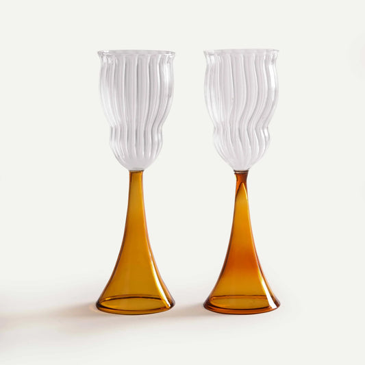 The Golden Hour Champagne Flutes (Set of 2)