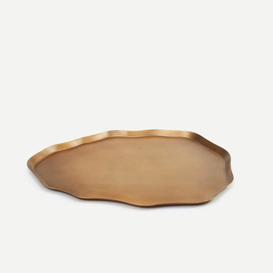 Hand-Swept Brass Platter