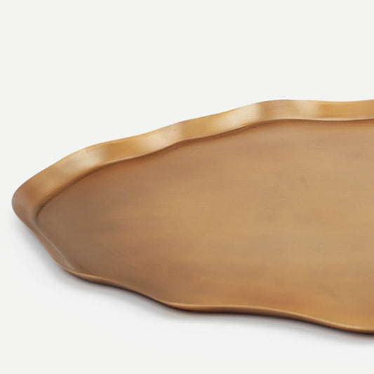 Hand-Swept Brass Platter
