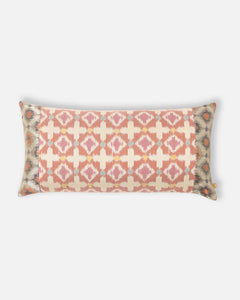 Blush Diamond Ikat Lumbar Pillow