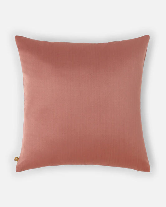 Reverse in solid coral silk