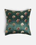 Gilded Emerald Wildflower Gyasar Silk Pillow
