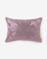 Front — mauve-lilac Gyasar silk with a tonal lotus damask in low relief