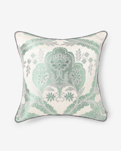 Mint Damask Gyasar Silk Pillow
