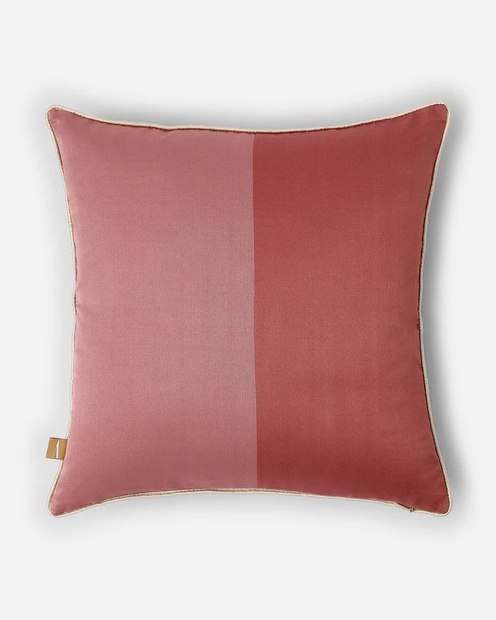 Reverse in two-tone rose-terracotta silk