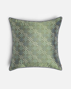 Sage Green Ikat Silk Pillow