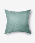 Seafoam Green Banarasi Silk Pillow - Tonal Fern