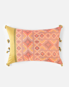 Sunset Stripe Silk Lumbar Pillow